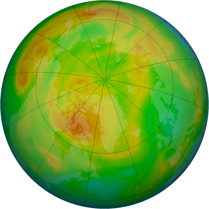 Arctic ozone map for 30 April 1993